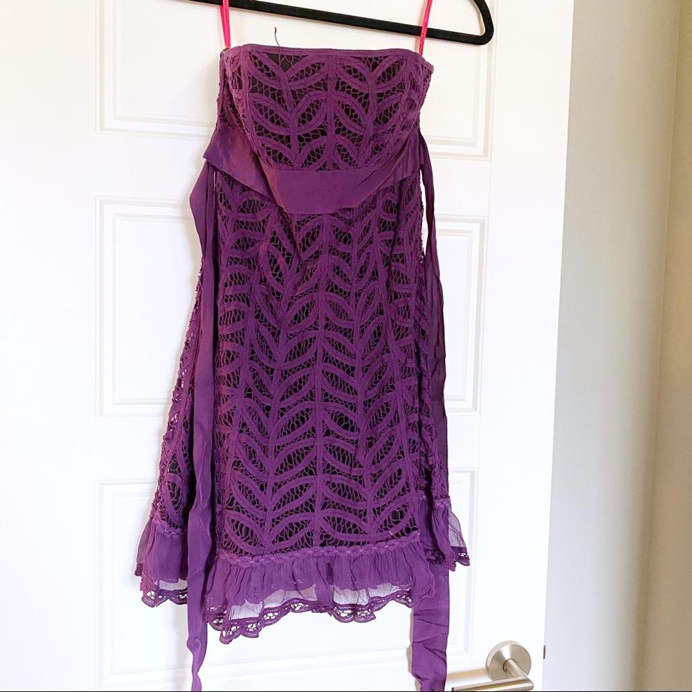 Betsy Johnson Designer Dress | Purple Crochet